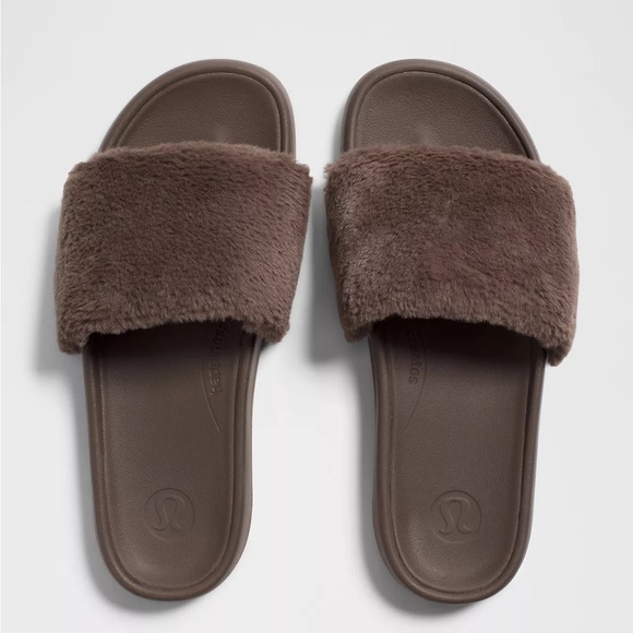 Brown Fuzzy Slide Sandals lululemon - Picture 5 of 10